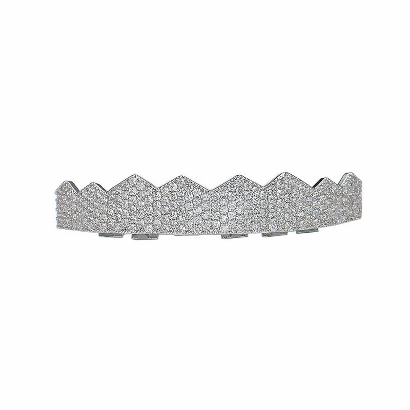 vendita calda vero oro placcato micro zircone intarsiato 8 bretelle oro hip hop bretelle hip hop_voghion.com