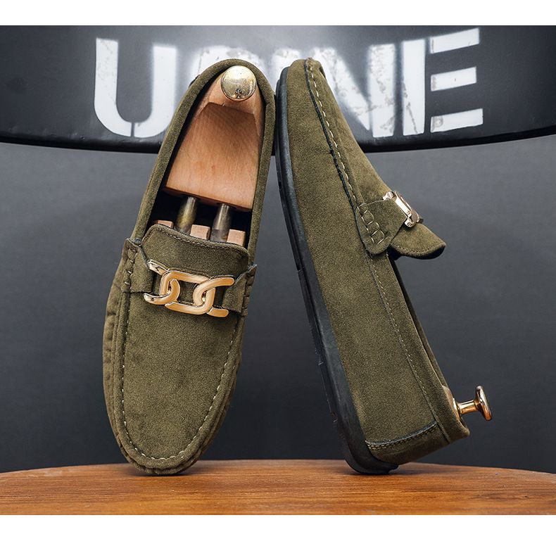 Mocassins Derby en cuir suédé pour hommes, chaussures confortables et imperméables pour fête au bureau_voghion.com