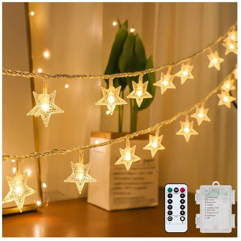 LED String Batterie USB Fernbedienung voller Himmel Sterne Netzwerk rot ins dekorative Tag Zimmer Dekoration Licht_voghion.com