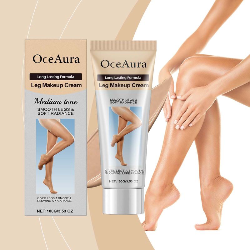 OCEAURA Medium Concealer Foundation Cream, wasserfest, langanhaltend, leicht, nicht klebrig, korrigiert den Hautton der Beine_voghion.com