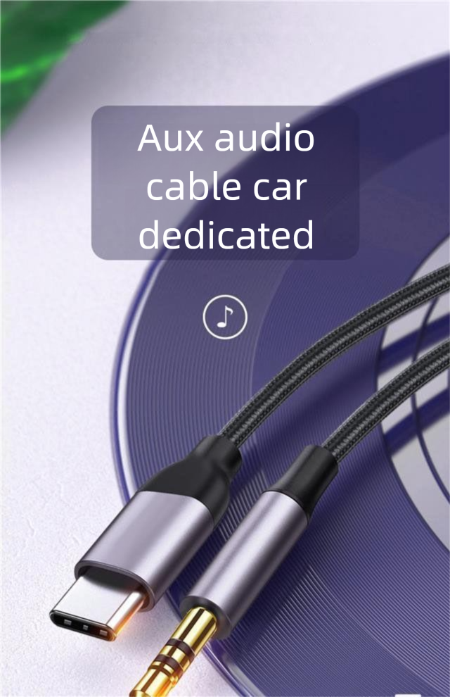 Compatibel met Vivo X100 Huawei Mate50 telefoon Type-C naar 3,5 mm auto AUX digitale decodering audiokabel_voghion.com