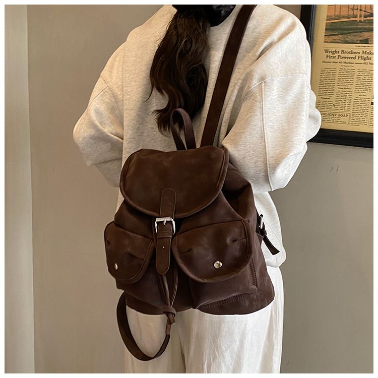 Sac à dos en velours de peau de cerf de haute qualité, nouveau sac à dos de voyage décontracté et tendance pour femme_voghion.com