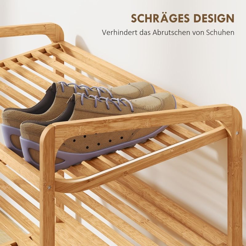 Bambusregal Als Schuhregal Oder Flurregal, 3-stufig, Bis 30 Kg Belastbar, Holz_voghion.com