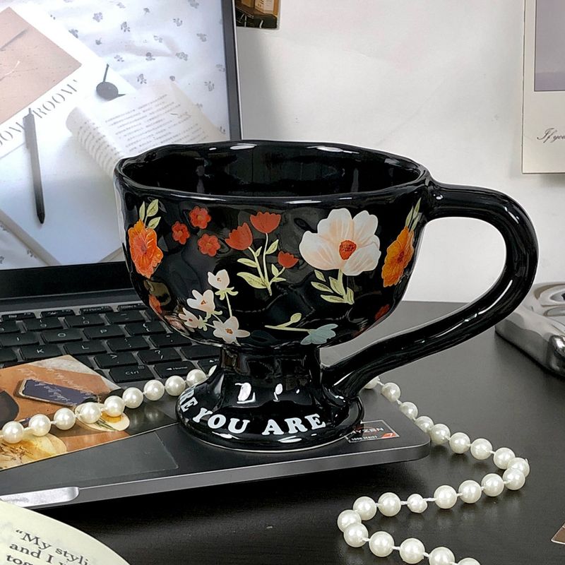 Keramikbecher Kaffeetasse mit großem Fassungsvermögen Wasserbecher für Paare_voghion.com
