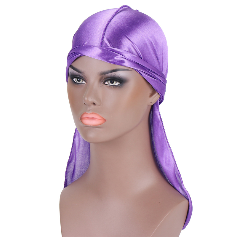 SILKY DURAG Headwear – Stretchy Long-Tail Bandana For Dance/Cycling (12 Colors)_voghion.com