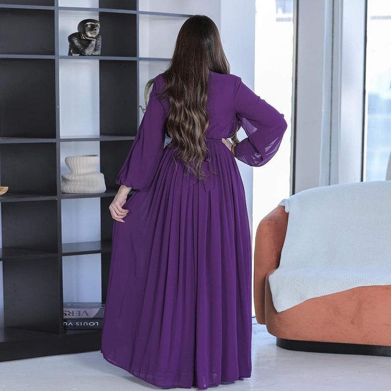 Abito da sera con cintura e gonna lunga da donna_voghion.com