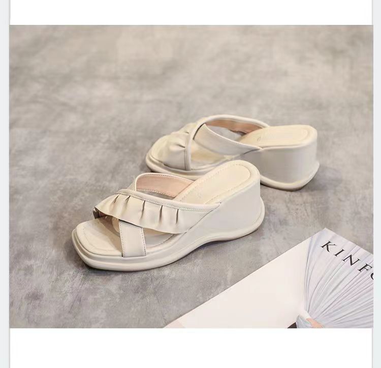 ,Height Enhancing Niche High End 2023 New Thick Soled French Evening Breeze Sandals, Comfortable To Wear Outside In Summer_voghion.com