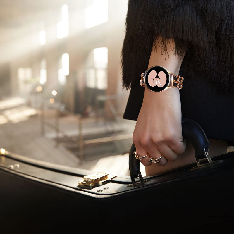 20 mm pašček za Samsung Galaxy Watch 5 4 40 mm 44 mm 42/46 mm active 2 Gear S3 Verižna zapestnica iz nerjavečega jekla Huawei GT2/3_voghion.com