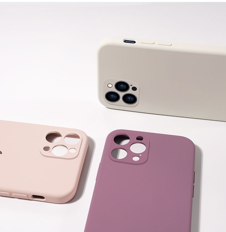 Liquid Silicone Case For IPhone 16 Pro - Full-Body Protection With Precise Cutouts, Flat Edge Design_voghion.com