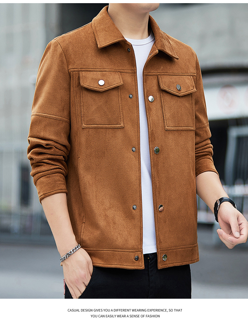 Suede Coat Men's New Winter Trend Lapel Jacket Men's Loose All-match Casual Top Men's_voghion.com