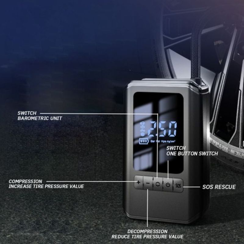 4 Digital Bank: Tire Used Be Car Tire Air Can Lighting Power Mini Inflator A LED A Display Air LED Compressor Use Compressor As_voghion.com