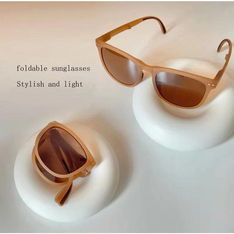 Lunettes de soleil carrées pour femmes et hommes, filet rouge, ombre sauvage, UV400, lunettes de soleil pliantes_voghion.com