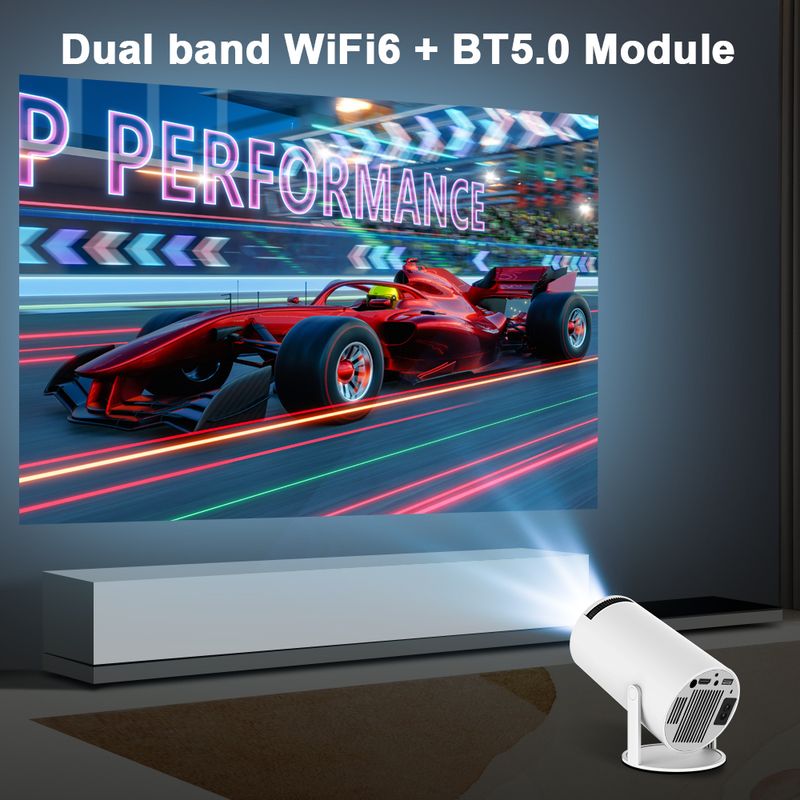 Android 11 4K HY300 Pro Wifi6 Home Theater Mini proiettore portatile da esterno 260 ANSI lumen BT5.0 1280*720P LED_voghion.com