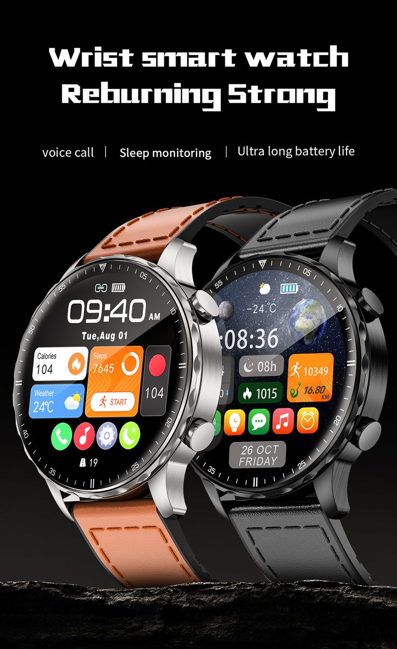 Akıllı Saat Çok Fonksiyonlu Bluetooth Çağrı Adımsayar Sağlık İzleme Spor Saati_voghion.com