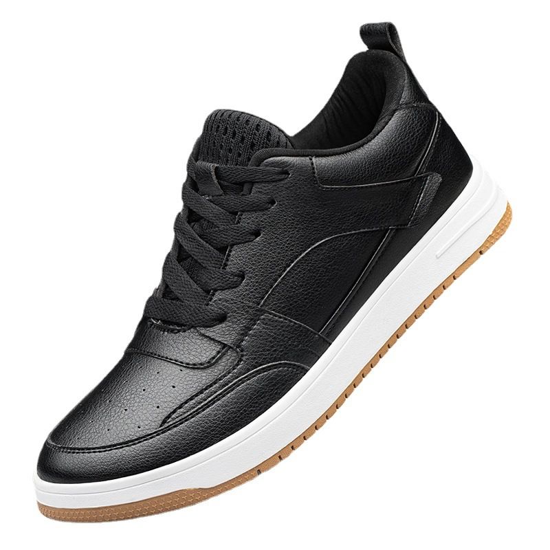Zapatos de piel para hombre con alza, zapatos deportivos transpirables, zapatos blancos para niño, ropa deportiva y de ocio para estudiantes_voghion.com