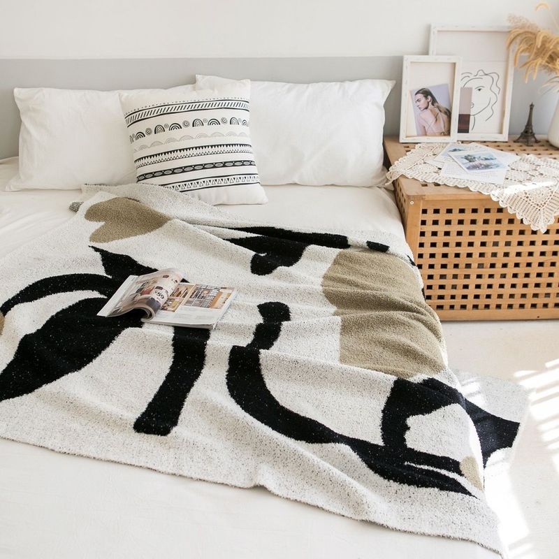 Half-Pile Knit Office Sofa Nap Blanket 2025 New Arrival_voghion.com