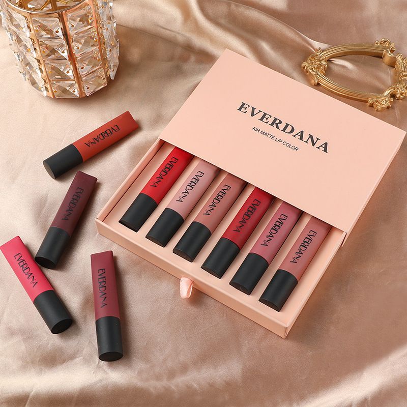 Velvet Matte Box Liquid Lipstick Long lasting Moisturizing, Not Easy to Stain Cup Fading Waterproof Lip Gloss_voghion.com