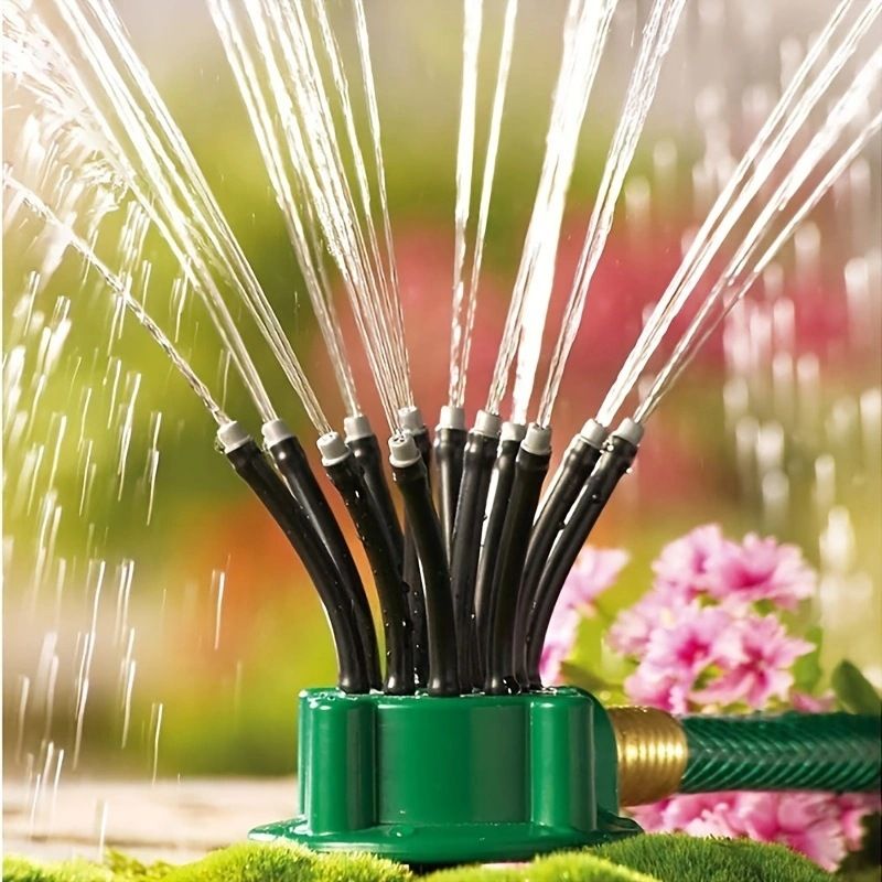360 Grad automatische Multi-Kopf Bewässerung Garten Bewässerung Werkzeug Blume Sprinkler Kopf_voghion.com