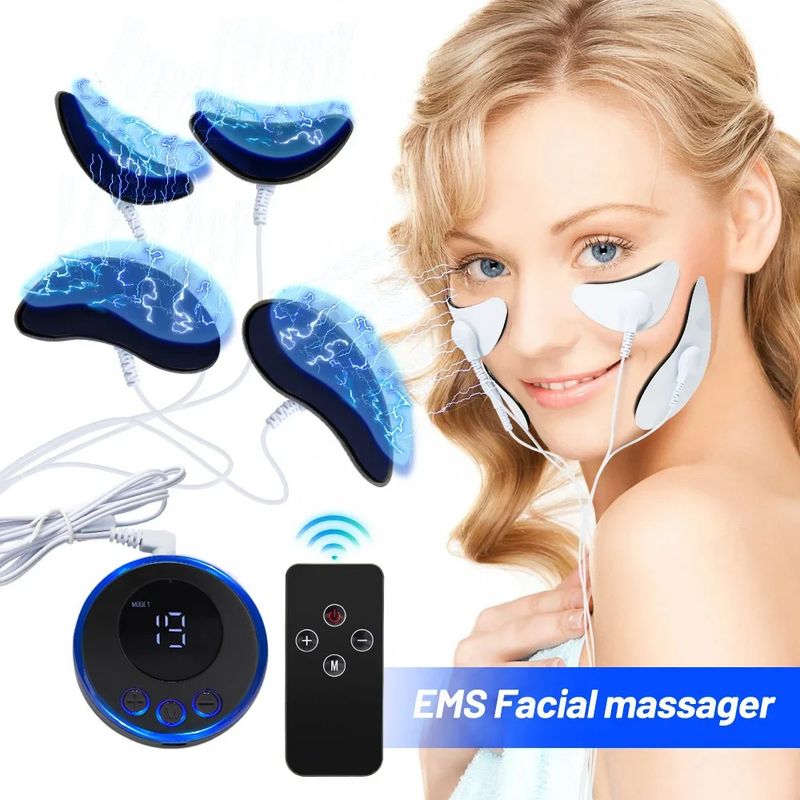 EMS Puls cervical, Schëller, Hals, Taille an zréck elektresch Therapie Gesiicht Massage Apparat mat intelligent Meridian_voghion.com