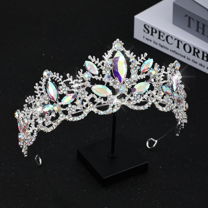 Neue High-End-Luxus Kristall Braut Kopfschmuck Legierung Krone Hochzeit Haar Zubehör Bankett Abend Haar Krone_voghion.com