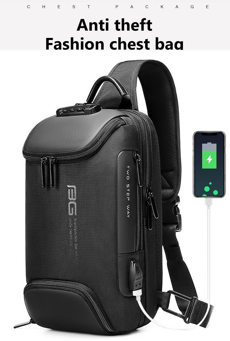 Designer de alta qualidade fábrica atacado moda anti roubo homens personalizados à prova d 'água ombro crossbody peito estilingue saco_voghion.com