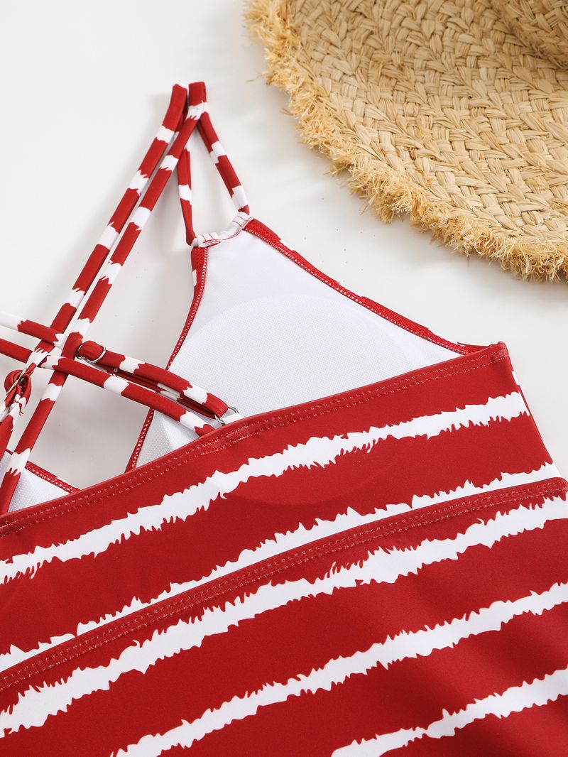 Maillot de bain deux pièces à rayures, coupe slim, pour femme, nouveauté 2025_voghion.com