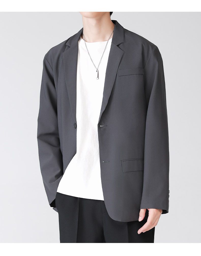 Light Mature Versatile Suits For Men, Loose And Comfortable Large Size American Lapel Tops And Jackets, New Products For Spring 2025_voghion.com