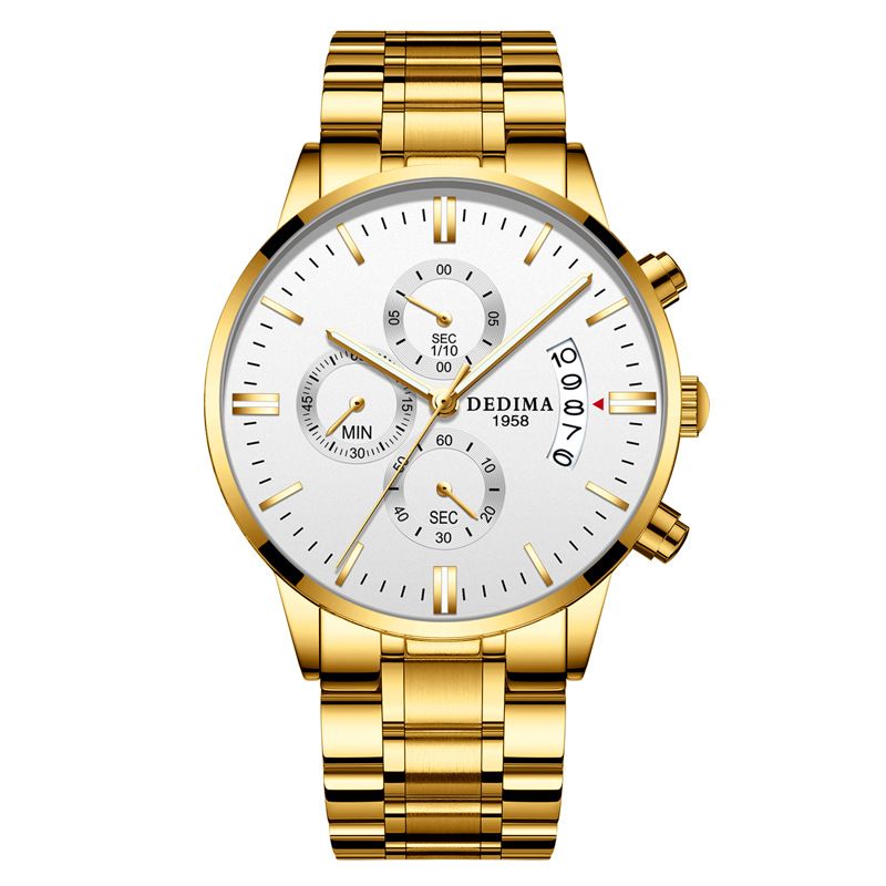 New Men's Fashion Wat Calendar Waterproof Six-Pin Multi-Function Ultra-Thin Mesh Strap Casual Fully Automatic_voghion.com
