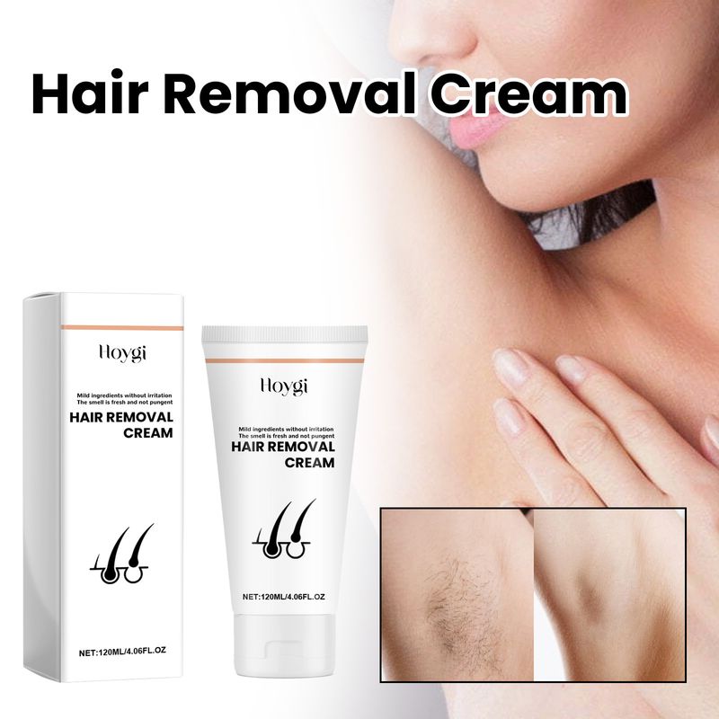 Crema depilatoare Hoygi Mild este delicată, non-iritantă, oferind un efect de curățare revigorant, hidratant și neted._voghion.com