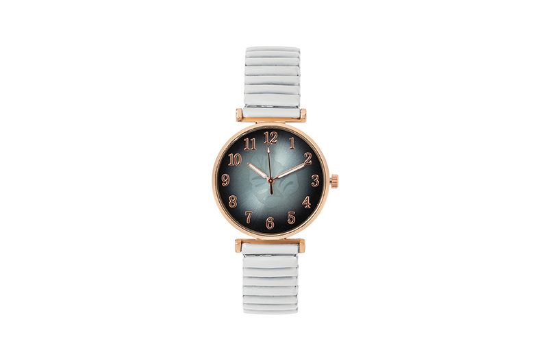 Fashion Leaf Ladies Women's Digital Student Elastic Band Quartz Watch_voghion.com