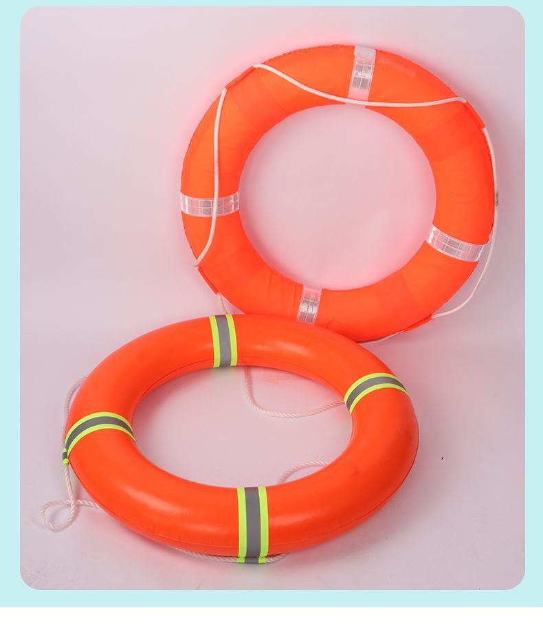 PVC Leather Lifebuoy No Inflation Professional Solid Adult Foam Large Buoyancy Flood Prevention Life-saving National_voghion.com