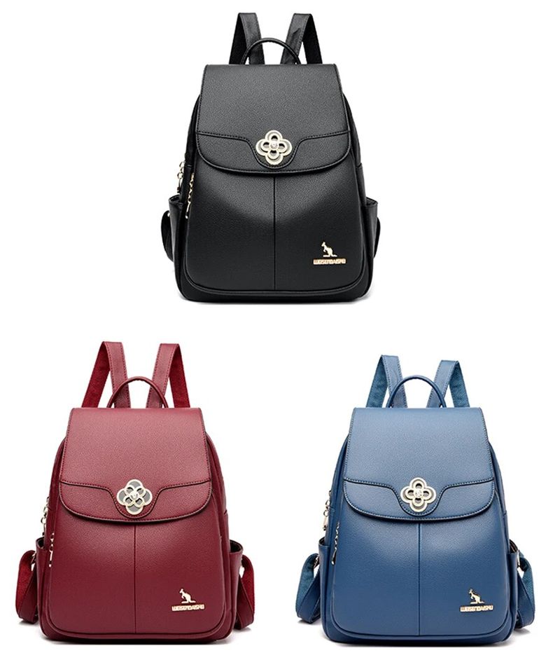 Zaino in vera pelle da donna Borsa a tracolla femminile di moda Sac a Dos Zaino da donna Mochilas Borse da scuola per adolescenti_voghion.com