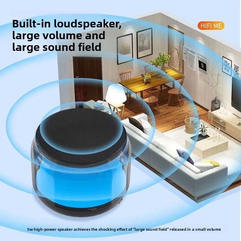 【High Quality】 New Dual Wireless Bluetooth Colorful Charging Mini Tech-Savvy Car Portable Desktop Speaker_voghion.com