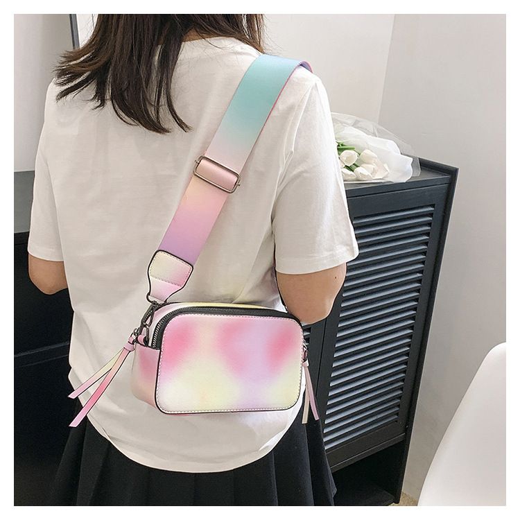 Graffiti Moda Novo Estilo Fita Câmera Mulheres Personalizado Cor Contraste Único Ombro Pequeno Quadrado Bolsa_voghion.com