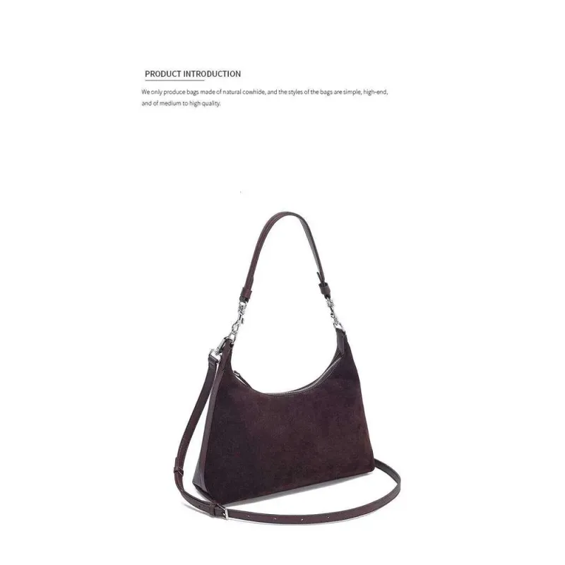 Borse a tracolla in pelle di mucca smerigliata da donna, stile retrò, casual, da donna, 2025, stilisti di moda per signora, nuove_voghion.com