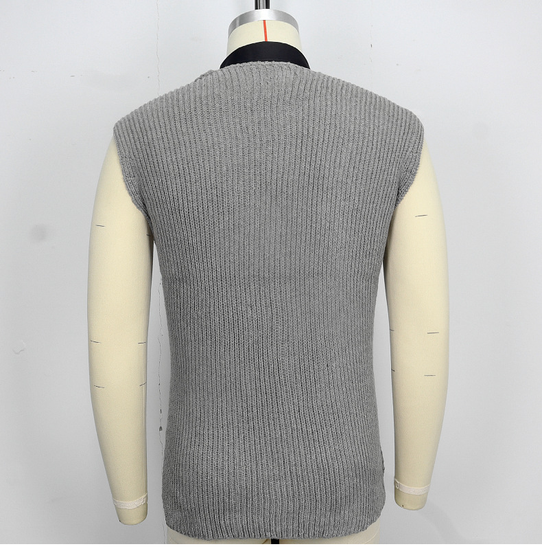 Heren herfst en winter nieuwe gebreide trui slim fit met onderkant wollen gebreid vest SY0163_voghion.com