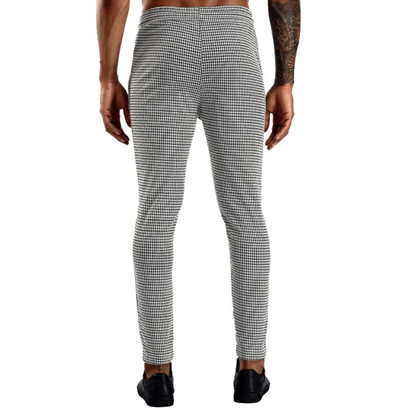 2024 Spring/Summer Men's New Thousand Island Pocket Design Drawstring Casual Small Leg Pants_voghion.com