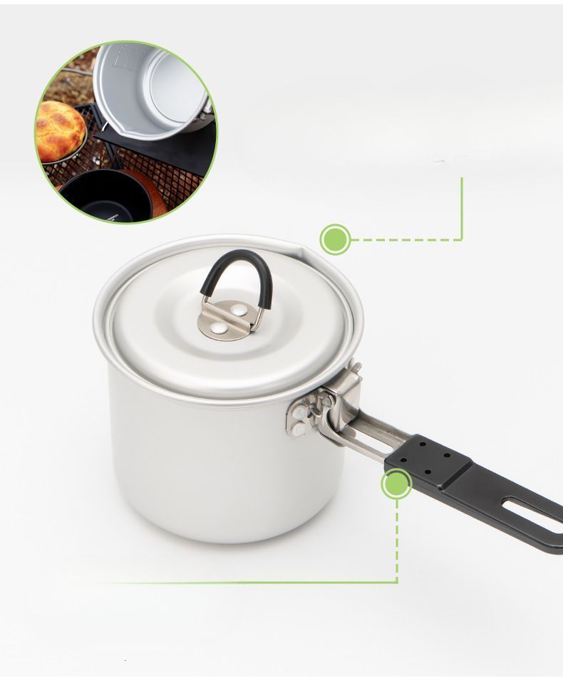 CLS Leite Pequeno Acampamento em Montanha ao Ar Livre Churrasco Portátil Água Fervente Chá Café Panela Única Autodirigível Dobrável Utensílios de Cozinha_voghion.com