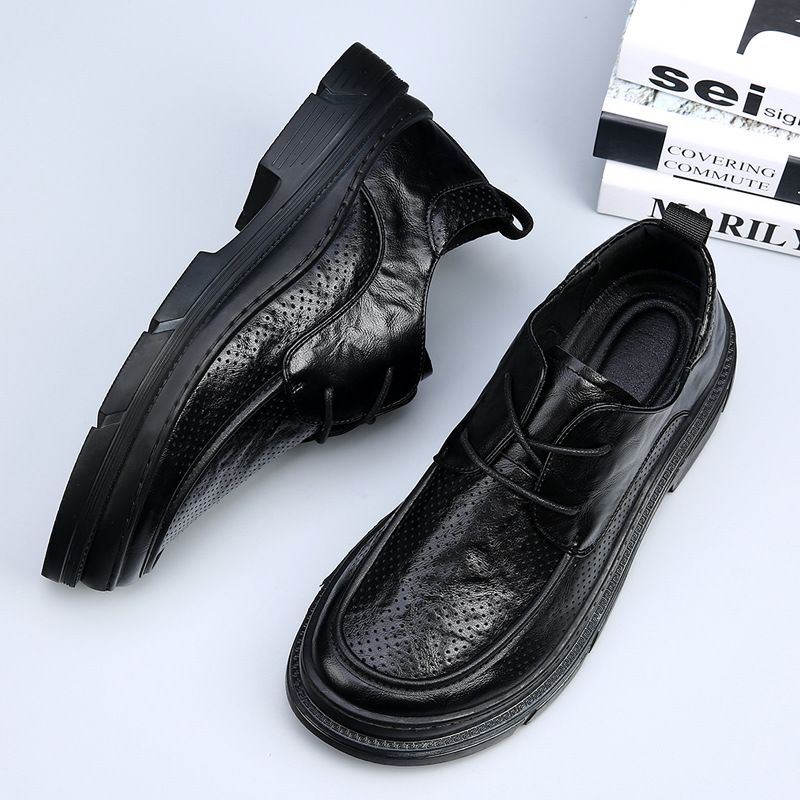 TerraStride Wide Toe Leder für Herren Frühling Sommer Neue atmungsaktive trendige vielseitige dicke Sohle Business formelle Freizeitschuhe_voghion.com