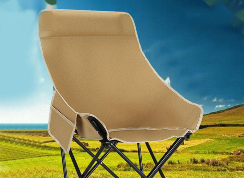 Sedia da campeggio e pesca pieghevole portatile con schienale alto per esterni, sedia da spiaggia per il tempo libero_voghion.com