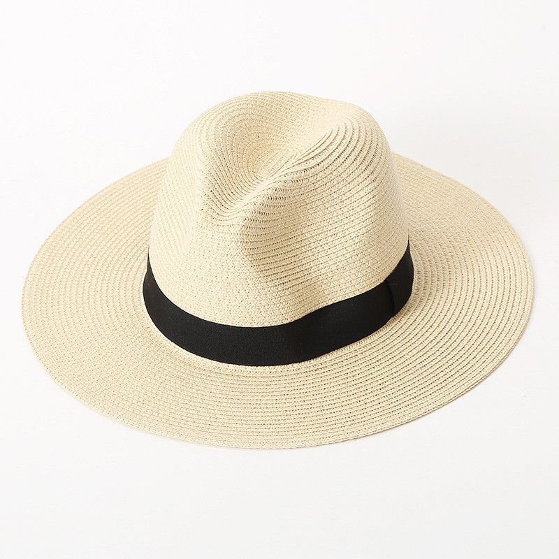 Chapéu de proteção solar estilo panamá masculino estilo coreano para férias na praia com jazz_voghion.com