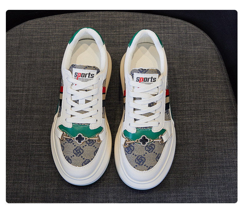 Vita skor dam tjocka sulor 2023 vår och höst nya mångsidiga inre höjd damskor tidig vår singelskor fritidsskor läder_voghion.com