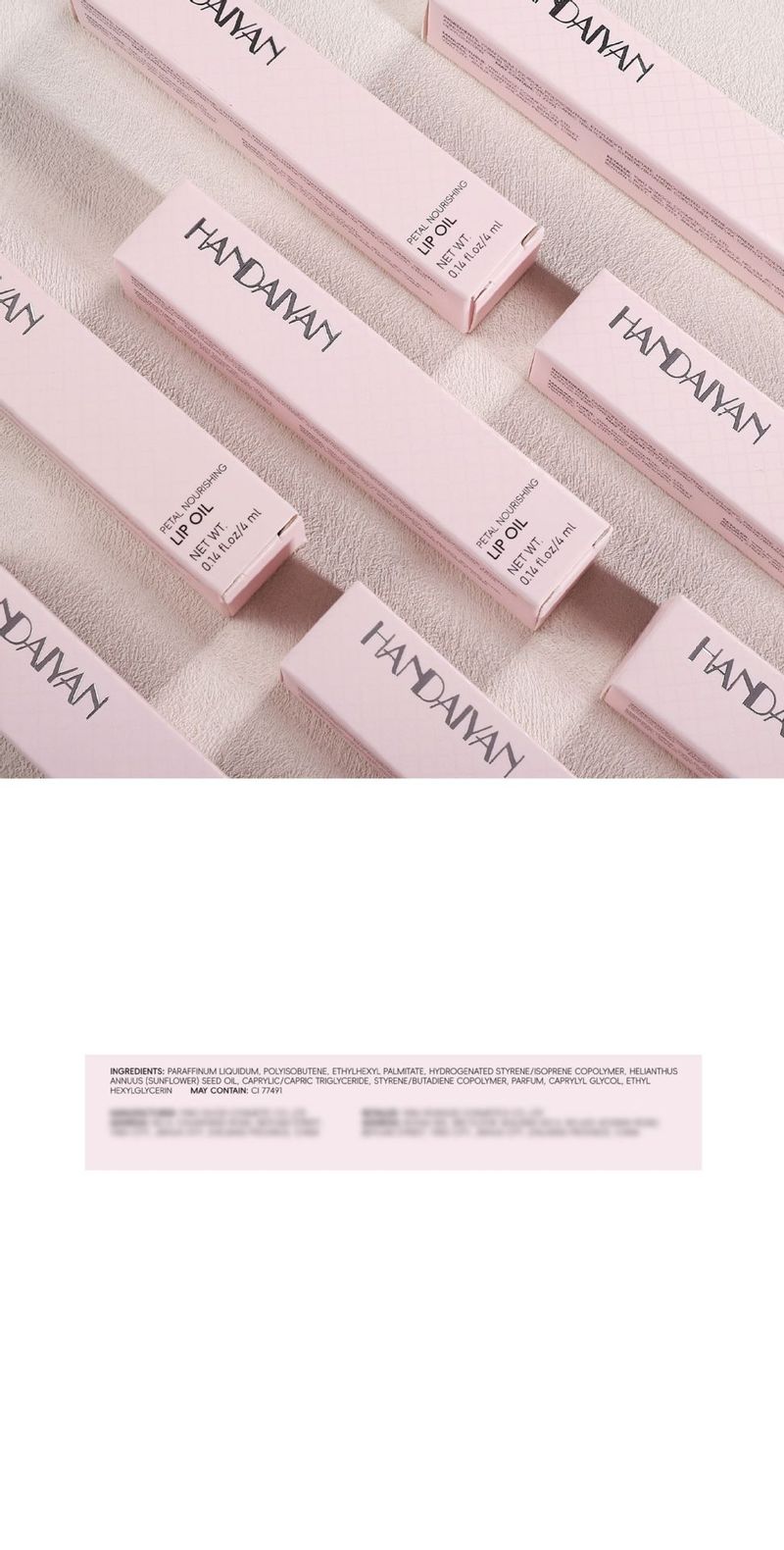 HANDAIYAN Transparent Dry Flower Lip Oil - Mirror Gloss, Long-Lasting Moisturizing, Pearl Lip Gloss_voghion.com