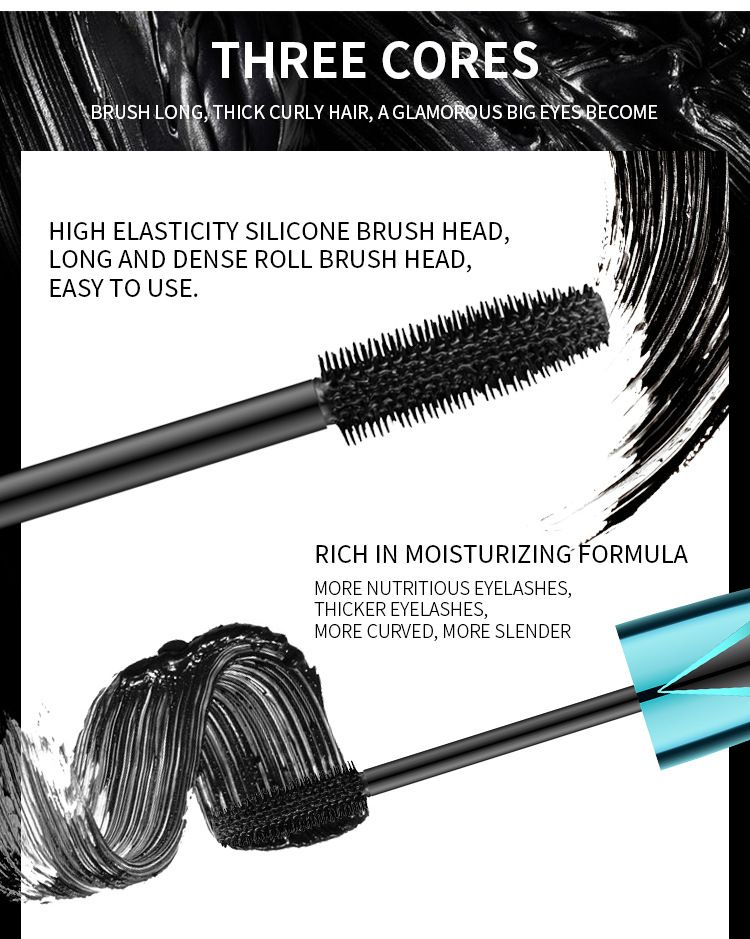Nei Aen schwaarz, déck, schweessbeständeg, laang, kräuseleg, ausschmiert, net-strippend, Primer, Make-up_voghion.com