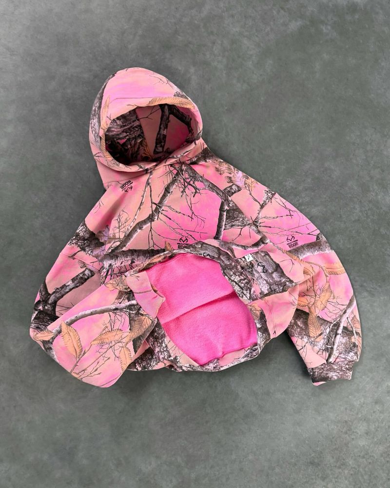 Men's Clothing Maple Leaf Pink Branch Retro Graffiti Camo Pants & Hoodie Set - Oversized Streetwear With Digital Print Maple Leaves (Unisex, S-XXL)_voghion.com