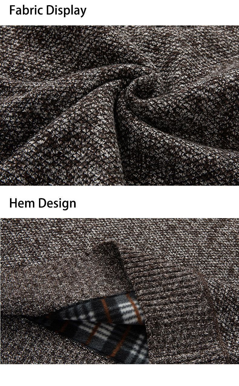 Herrenpullover mit Fleecefutter und halbem Reißverschluss – warm und stylisch (M-3XL, 5 Farben, Relaxed Fit, Unisex, Herbst/Winter)_voghion.com