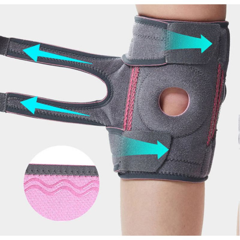 Sangle solide pour le sport, la course à pied et le cyclisme, coussinets de jambe pour ménisque en extérieur, genouillères à coussin de pression_voghion.com