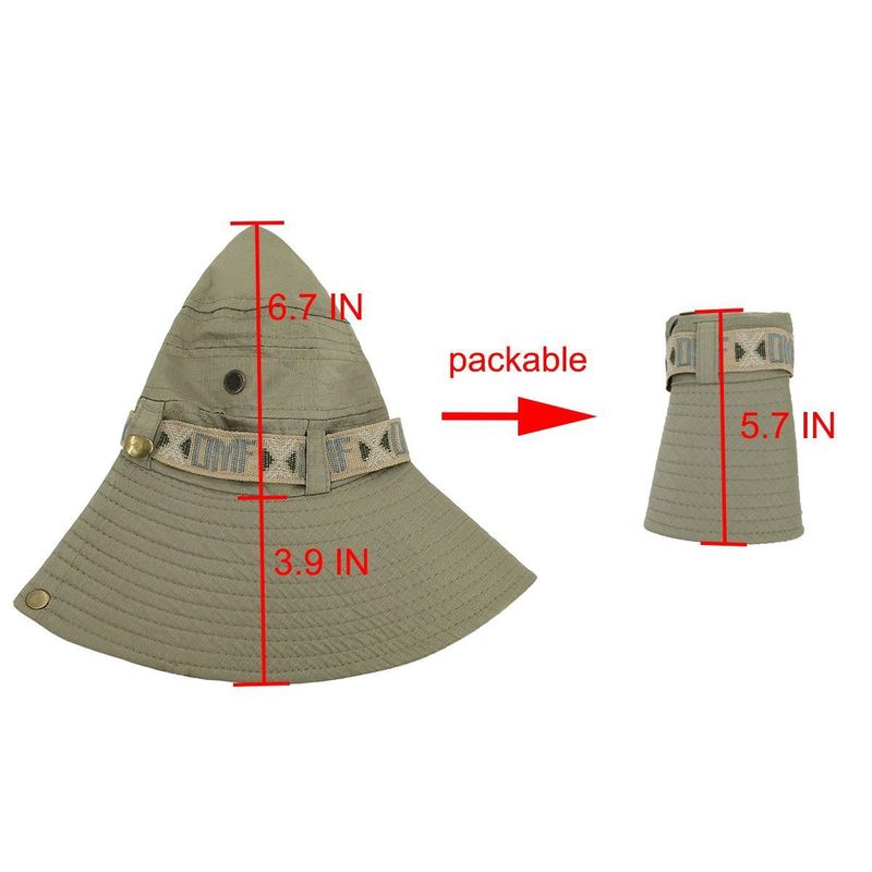 Summer Outdoor Hiking Men's Fisherman Wild Fishing UV Protection Breathable Bucket Hat_voghion.com