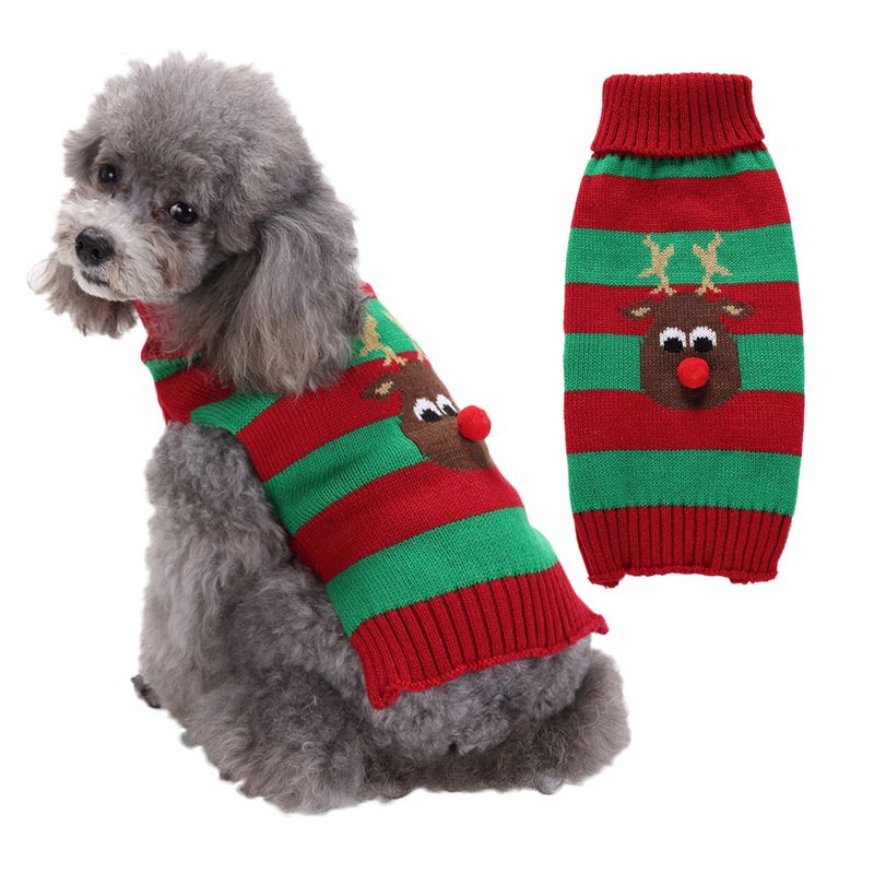 Puppy Cat Sweater Christmas Pet Clothes Knitted Large Dog Autumn Winter_voghion.com