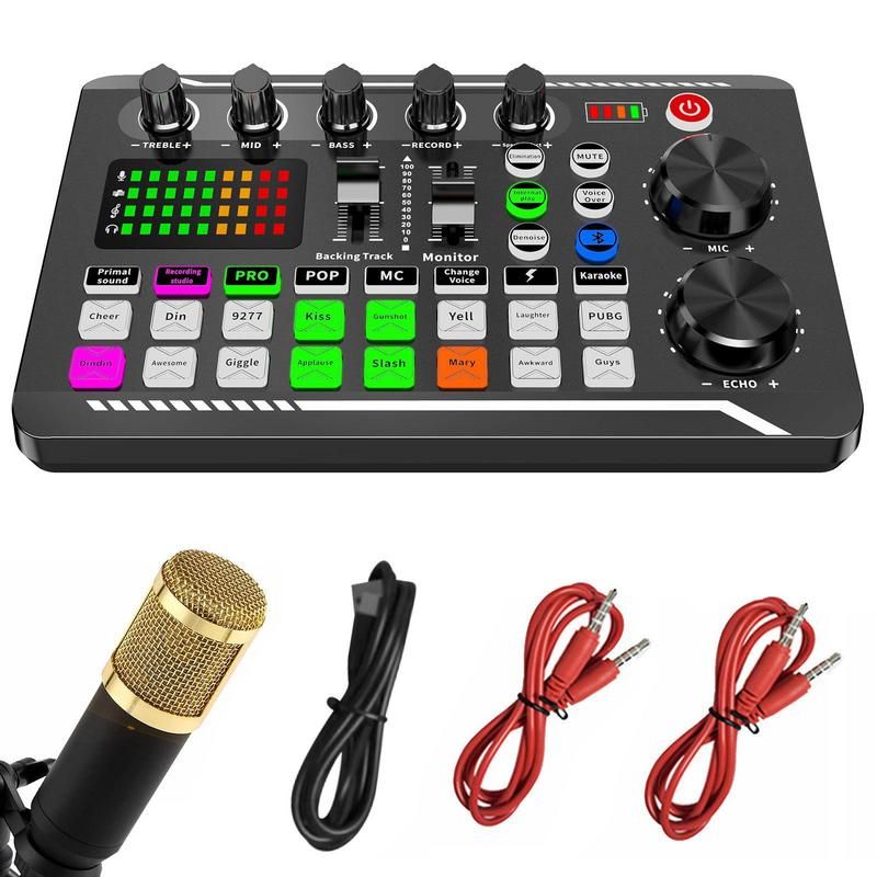 F998 Microfono Scheda audio Audio Mi Console Mixer musica dal vivo Amplificatore Attrezzatura per DJ_voghion.com